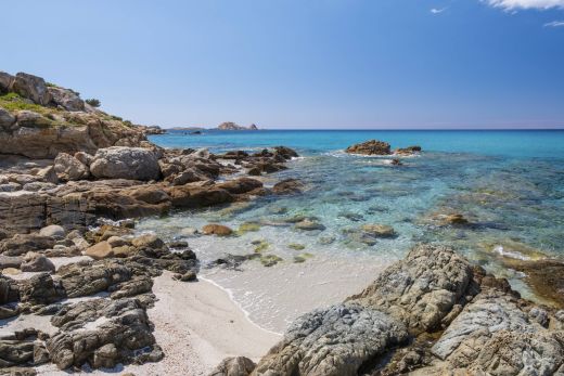 Turquoise sea and wild coast near Ile Rousse